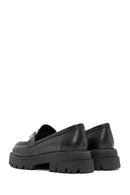 Kadın Siyah Toka Detaylı Deri Maskülen Loafer | Derimod Kadın Siyah Toka Detaylı Deri Maskülen Loafer | Derimod