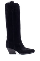 Women's Suede Heeled Boots | Derimod Women's Suede Heeled Boots | Derimod