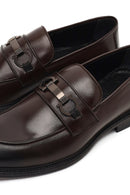 Men Brown Buckled Leather Loafer | Derimod Men Brown Buckled Leather Loafer | Derimod