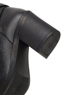 Women's Black Zippered Thick Heeled Boots | Derimod Women's Black Zippered Thick Heeled Boots | Derimod
