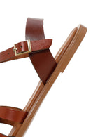 Women's Brown Leather Bodrum Sandals | Derimod Women's Brown Leather Bodrum Sandals | Derimod