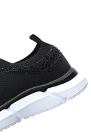 Kadın Siyah Taşlı Kumaş Sneaker | Derimod Kadın Siyah Taşlı Kumaş Sneaker | Derimod