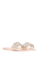 Women's Beige Stone Jelly Slippers | Derimod Women's Beige Stone Jelly Slippers | Derimod