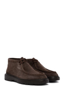 Men's Brown Lace-Up Suede Leather Casual Boots | Derimod Men's Brown Lace-Up Suede Leather Casual Boots | Derimod