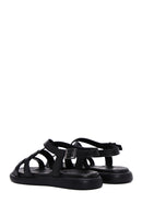 Women's Black Ankle Strap Leather Sandals | Derimod Women's Black Ankle Strap Leather Sandals | Derimod
