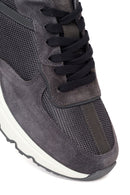 Erkek Gri Bağcıklı Kalın Tabanlı Deri Sneaker | Derimod Erkek Gri Bağcıklı Kalın Tabanlı Deri Sneaker | Derimod