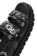 Women's Black Buckle Sandals | Derimod Women's Black Buckle Sandals | Derimod