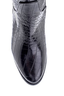 Women's Crocodile Patterned Heeled Boots | Derimod Women's Crocodile Patterned Heeled Boots | Derimod