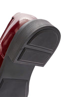 Women's Burgundy Lace-Up Leather Masculine Shoes | Derimod Women's Burgundy Lace-Up Leather Masculine Shoes | Derimod