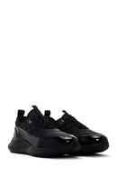 Women's Black Thick Soled Leather Sneaker | Derimod Women's Black Thick Soled Leather Sneaker | Derimod