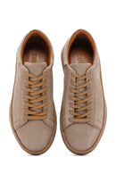 Erkek Bej Nubuk Deri Sneaker | Derimod Erkek Bej Nubuk Deri Sneaker | Derimod