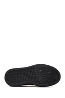 Women's Black Lace-Up Thick-Soled Leather Sneaker | Derimod Women's Black Lace-Up Thick-Soled Leather Sneaker | Derimod