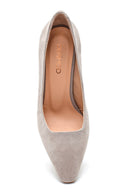 Women's Suede Leather Heeled Shoes | Derimod Women's Suede Leather Heeled Shoes | Derimod