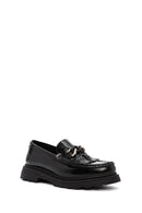 Kadın Siyah Toka Detaylı Deri Maskülen Loafer | Derimod Kadın Siyah Toka Detaylı Deri Maskülen Loafer | Derimod
