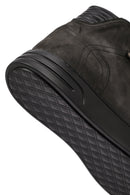Men's Gray Double Zipper Thick Sole Nubuck Leather Sports Boots | Derimod Men's Gray Double Zipper Thick Sole Nubuck Leather Sports Boots | Derimod