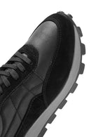 Men's Black Lace-up Leather Sneaker | Derimod Men's Black Lace-up Leather Sneaker | Derimod
