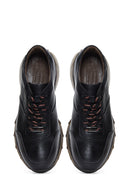 Men's Black Lace-up Leather Sneaker | Derimod Men's Black Lace-up Leather Sneaker | Derimod
