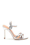 Women's Metallic Heeled Sandals | Derimod Women's Metallic Heeled Sandals | Derimod