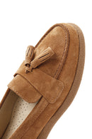 Kadın Taba Süet Deri Comfort Loafer | Derimod Kadın Taba Süet Deri Comfort Loafer | Derimod