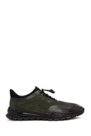 Erkek Yeşil Bağcıklı Nubuk Deri Casual Sneaker | Derimod Erkek Yeşil Bağcıklı Nubuk Deri Casual Sneaker | Derimod