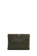 Woman Green Long-Strap Suede Crossbody Bag | Derimod Woman Green Long-Strap Suede Crossbody Bag | Derimod