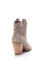 Women's Suede Leather Heeled Boots | Derimod Women's Suede Leather Heeled Boots | Derimod