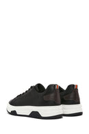 Men's Black Lace-up Thick-Sole Leather Sneaker | Derimod Men's Black Lace-up Thick-Sole Leather Sneaker | Derimod