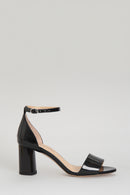 Patent Leather Women's Heeled Sandals | Derimod Patent Leather Women's Heeled Sandals | Derimod