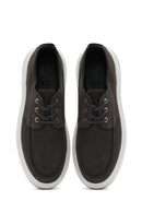Men's Gray Lace-Up Nubuck Leather Casual Shoes | Derimod Men's Gray Lace-Up Nubuck Leather Casual Shoes | Derimod