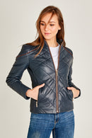 Beverly Women's Leather Jacket | Derimod Beverly Women's Leather Jacket | Derimod