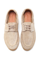 Men's Beige Suede Leather Espadrille | Derimod Men's Beige Suede Leather Espadrille | Derimod