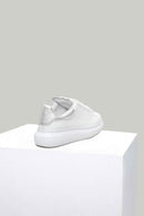 Beyaz-Gümüş Kadın Deri Sneaker | Derimod Beyaz-Gümüş Kadın Deri Sneaker | Derimod