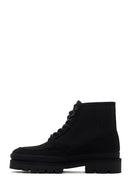 Men's Black Nubuck Leather Casual Boots | Derimod Men's Black Nubuck Leather Casual Boots | Derimod