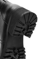 Women's Black Zippered Leather Boots | Derimod Women's Black Zippered Leather Boots | Derimod