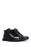 Erkek Siyah Deri Bilekli Sneaker Bot | Derimod Erkek Siyah Deri Bilekli Sneaker Bot | Derimod