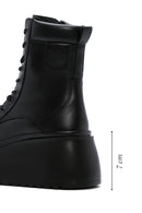Women's Black Leather Platform Boots | Derimod Women's Black Leather Platform Boots | Derimod