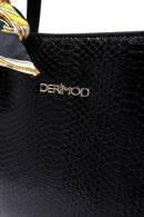 Woman Black Printed Shoulder Bag | Derimod Woman Black Printed Shoulder Bag | Derimod