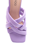 Women's Lilac Heeled Slippers | Derimod Women's Lilac Heeled Slippers | Derimod