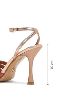 Women's Gold Ankle-Tie Thin High Heel Patterned Leather Sandal
| Derimod
Women's Gold Ankle-Tie Thin High Heel Patterned Leather Sandal
| Derimod
