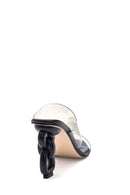 Women's Black Transparent Heeled Slippers | Derimod Women's Black Transparent Heeled Slippers | Derimod