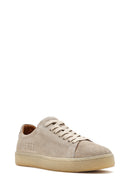 Erkek Bej Bağcıklı Süet Deri Sneaker | Derimod Erkek Bej Bağcıklı Süet Deri Sneaker | Derimod