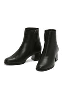 Women's Black Zippered Heeled Boots | Derimod Women's Black Zippered Heeled Boots | Derimod