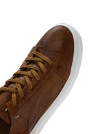 Erkek Taba Bağcıklı Kalın Tabanlı Deri Sneaker | Derimod Erkek Taba Bağcıklı Kalın Tabanlı Deri Sneaker | Derimod