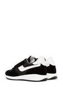 Erkek Siyah Bağcıklı Deri Sneaker | Derimod Erkek Siyah Bağcıklı Deri Sneaker | Derimod