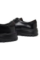 Men's Black Lace-Up Thick-Soled Leather Casual Shoe | Derimod Men's Black Lace-Up Thick-Soled Leather Casual Shoe | Derimod