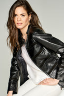 Celine Women's Leather Jacket | Derimod Celine Women's Leather Jacket | Derimod