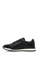 Erkek Siyah Bağcıklı Deri Casual Sneaker | Derimod Erkek Siyah Bağcıklı Deri Casual Sneaker | Derimod