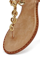 Women's Brown Ankle Buckle Flip-Flop Leather Sandals | Derimod Women's Brown Ankle Buckle Flip-Flop Leather Sandals | Derimod