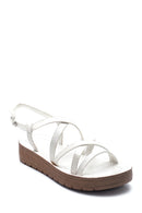 Kadın Casual Kroko Desenli Sandalet | Derimod Kadın Casual Kroko Desenli Sandalet | Derimod