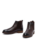 Male Brown Leather Chelsea Boots | Derimod Male Brown Leather Chelsea Boots | Derimod